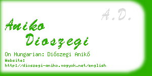 aniko dioszegi business card