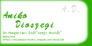 aniko dioszegi business card